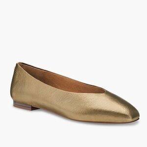 Birdies The Crane Flats Antique Gold Leather Sz 8